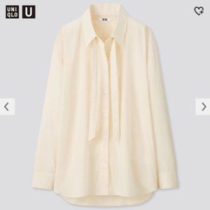NEW Uniqlo Oversized Bow-Tie Shirt
